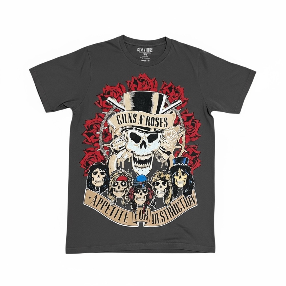 NWOT GUNS N ROSES Men's Gray Graphic T-Shirt size M - Picture 1 of 2